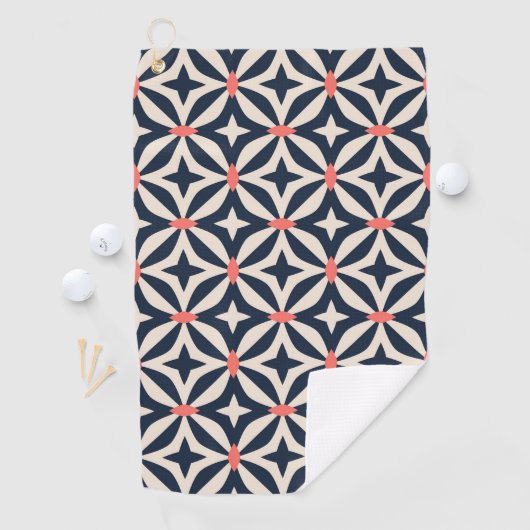 Geometrisch Star-patroon Golfhanddoek (Insitu)