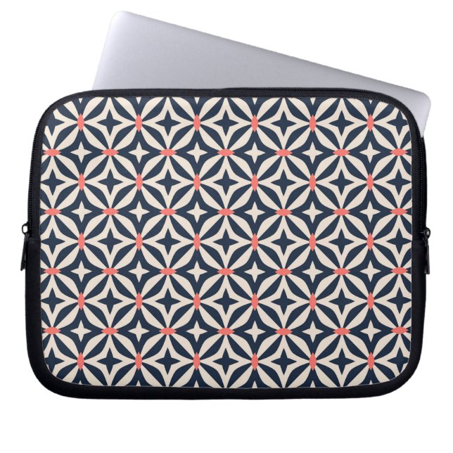 Geometrisch Star-patroon Laptop Sleeve (Voorkant)