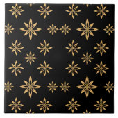 Geometrisch sterachtig bloemblad herhalend patroon tegeltje (Voorkant)