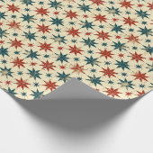  geometrisch sterpatroon met rood en blauw cadeaupapier (Hoek)