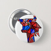 Geometrisch Stier Icoon Ronde Button 5,7 Cm (Voorkant /achterkant)