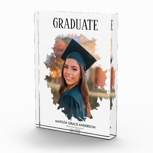 Geometrisch stijlvol afstuderen fotoblok (Rechts)