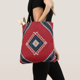 Geometrisch stijlvol klassiek schattig trendy kleu tote bag