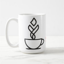 Geometrisch Stoom Koffiekop T-shirt – Minimalistis