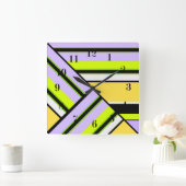 Geometrisch, stripe vierkante klok (Huis)