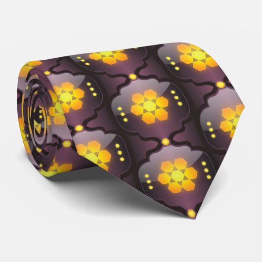 Geometrisch stropdas in Marokkaanse stijl (Opgerold)