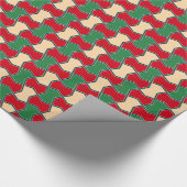 Geometrisch Stropdas van de Rode Groene Rood Cadeaupapier (Hoek)