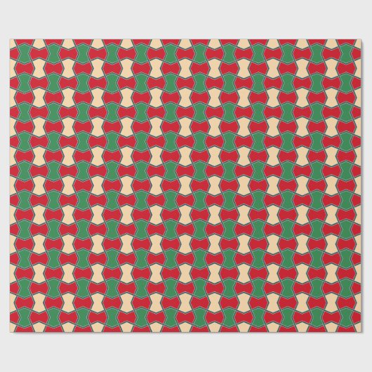 Geometrisch Stropdas van de Rode Groene Rood Cadeaupapier (Vlak)