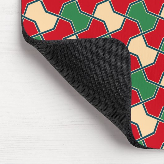 Geometrisch Stropdas van de Rode Groene Rood Muismat (Hoek)