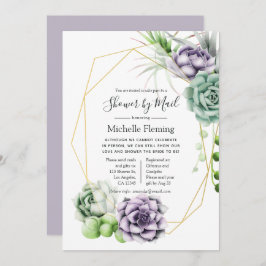 Geometrisch Succulent Baby of Vrijgezellenfeest pe Kaart