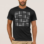 Geometrisch t-shirt met Basketweve in grijs (Voorkant)