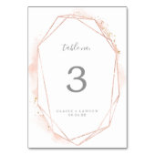 Geometrisch tabelnummer roos Gold Waterverf Kaart (Voorkant)