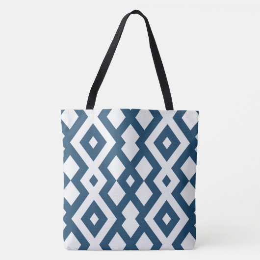 Geometrisch Tas Blauw/Witte Ontwerper (Voorkant)