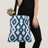 Geometrisch Tas Blauw/Witte Ontwerper (Dichtbij)