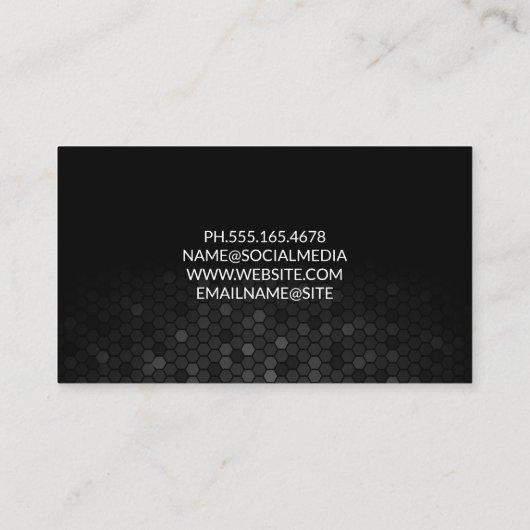 Geometrisch | Tech Circuit-Wereldbol Visitekaartje (Achterkant)