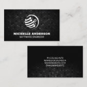 Geometrisch | Tech Circuit-Wereldbol Visitekaartje (Voorkant / Achterkant)