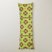 Geometrisch Tegel patroon met felle kleuren Lichaamskussen (Achterkant (Verticaal))