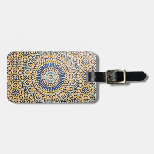 Geometrisch tegelpatroon, Marokko Bagagelabel (Voorkant horizontaal)