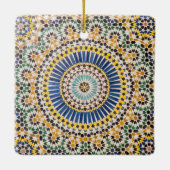 Geometrisch tegelpatroon, Marokko Keramisch Ornament (Achterkant)