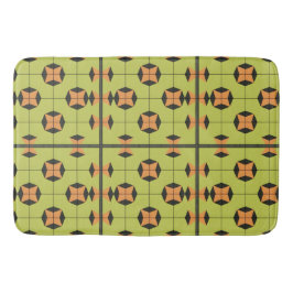 Geometrisch tegelpatroon met felle kleuren badmat