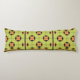 Geometrisch tegelpatroon met felle kleuren lichaamskussen