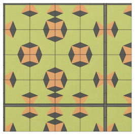 Geometrisch tegelpatroon met felle kleuren stof