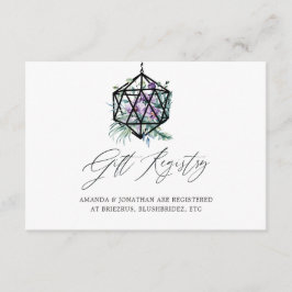 Geometrisch Terrarium Bloem Bruiloft Cadeau Regist Informatiekaartje