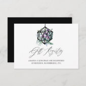 Geometrisch Terrarium Bloemige Huwelijkscadeau Reg Informatiekaartje (Voorkant / Achterkant)