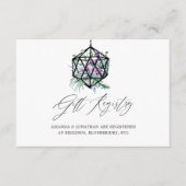 Geometrisch Terrarium Bloemige Huwelijkscadeau Reg Informatiekaartje (Voorkant)