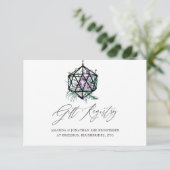 Geometrisch Terrarium Bloemige Huwelijkscadeau Reg Informatiekaartje (Staand voorkant)