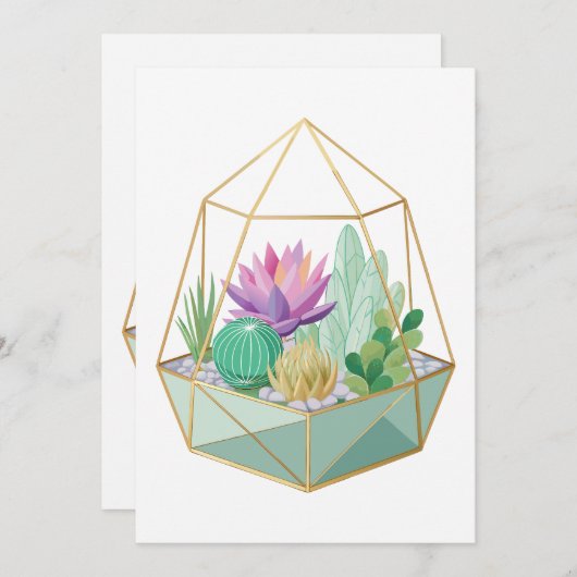 geometrisch terrarium kaart (Voorkant / Achterkant)