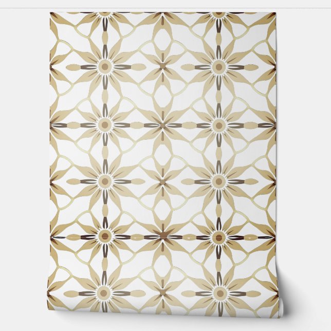 Geometrisch Thais jasminemotief Behang (Afrollen)