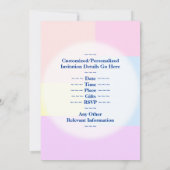 Geometrisch thema "73e verjaardag verzamelen" kaart (Achterkant)