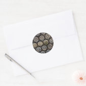 Geometrisch traliewerk raam, India Ronde Sticker (Envelop)