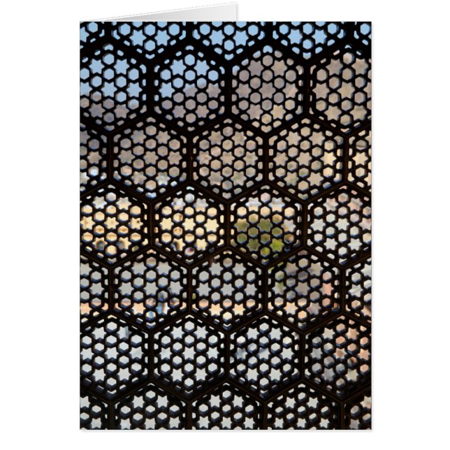 Geometrisch traliewerkraam, India (Voorkant)