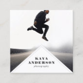 geometrisch | Trendy moderne minimale fotografie Vierkante Visitekaartje (Voorkant)