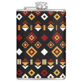 Geometrisch Tribal Triangle Patroon Heupfles (Voorkant)