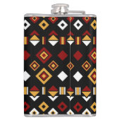 Geometrisch Tribal Triangle Patroon Heupfles (Achterkant)