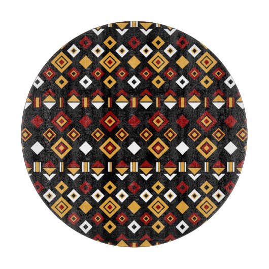 Geometrisch Tribal Triangle Patroon Snijplank (Voorkant)