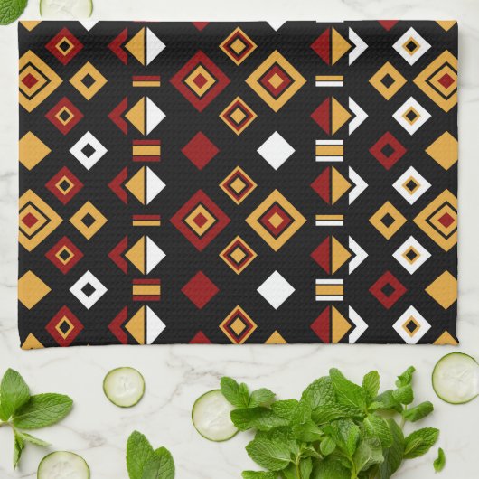 Geometrisch Tribal Triangle Patroon Theedoek (Gevouwen)