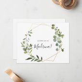 Geometrisch tropisch Spaans bruidsmeisje voorstel Notitiekaartje (Voorkant / Achterkant in situ)