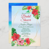 Geometrisch tropisch Vrijgezellenfeest Kaart (Voorkant / Achterkant)