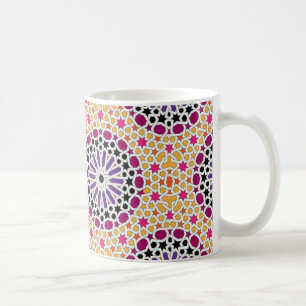 Geometrisch Turks Roze, Paarse, Geel Koffiemok