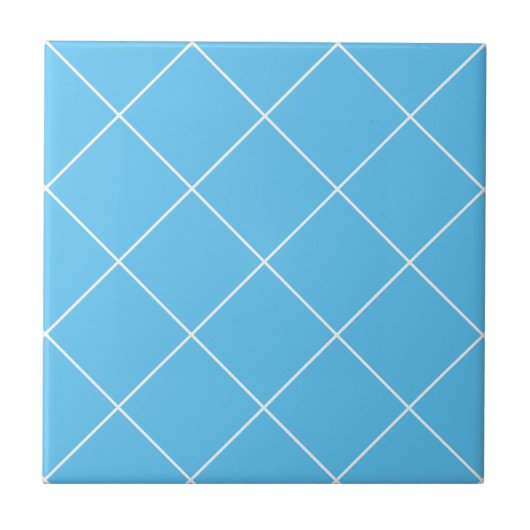 Geometrisch Turquoise Blauw Modern Eenvoudig Raste Tegeltje (Voorkant)
