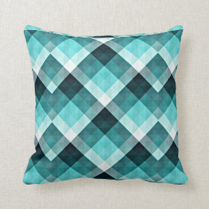 Geometrisch Turquoise Patroon Kussen