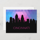 Geometrisch Uitzicht van de stad | Cincinnati, Ohi Briefkaart (Voorkant / Achterkant)