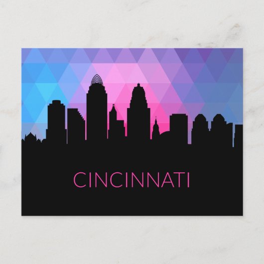 Geometrisch Uitzicht van de stad | Cincinnati, Ohi Briefkaart (Voorkant)
