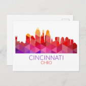 Geometrisch Uitzicht van de stad | Cincinnati, Ohi Briefkaart (Voorkant / Achterkant)
