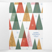 geometrisch vakantiebos drieluik wenskaart (Binnenkant midden)
