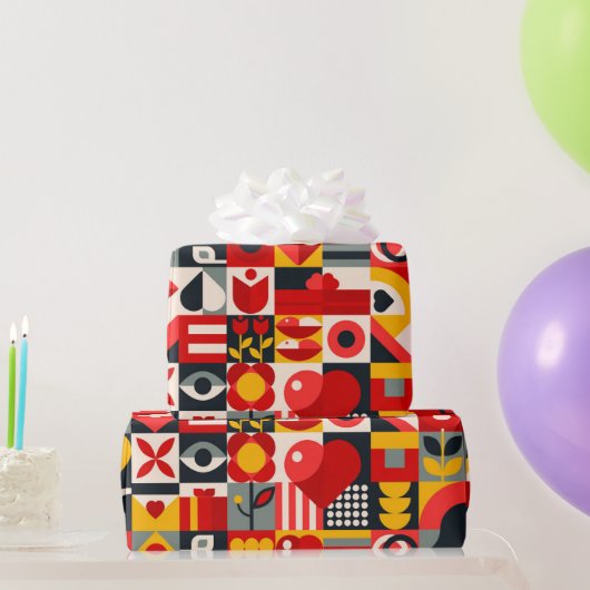 geometrisch van kleur cadeaupapier (Feestgeschenken)